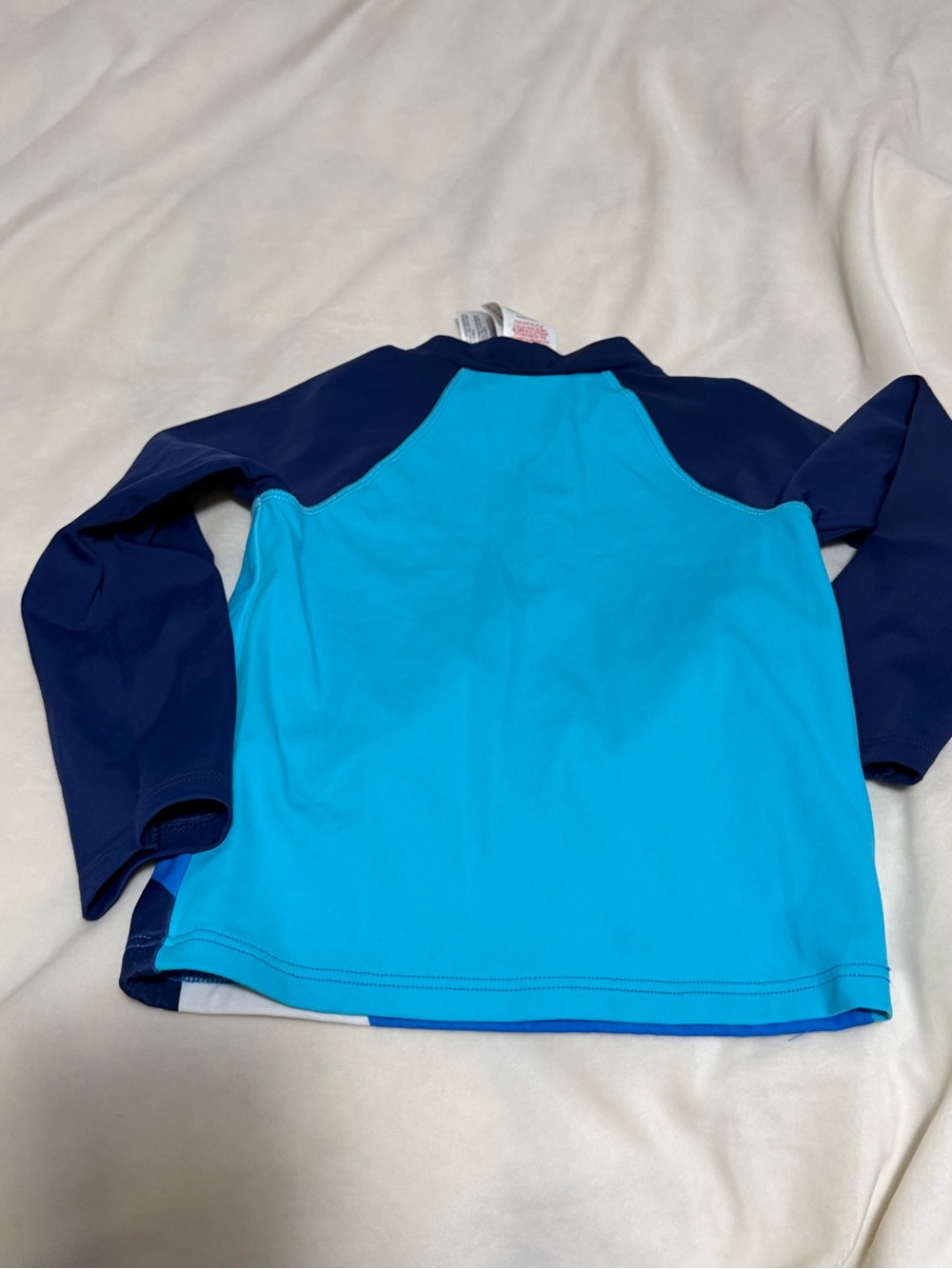 Mini Boden Kids Navy & Bright Blue Puffin Rash Guard Swim Top Boys 2-3 - Picture 4 of 5